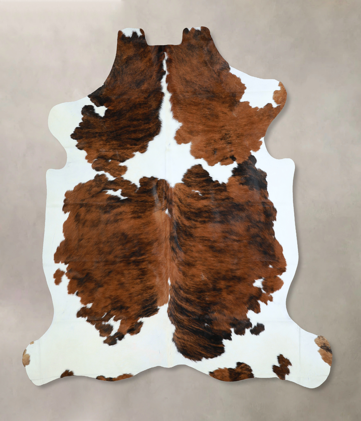 Tricolor X-Large European Cowhide Rug 7'1"H x 6'7"W #A40705 by Hudson Hides