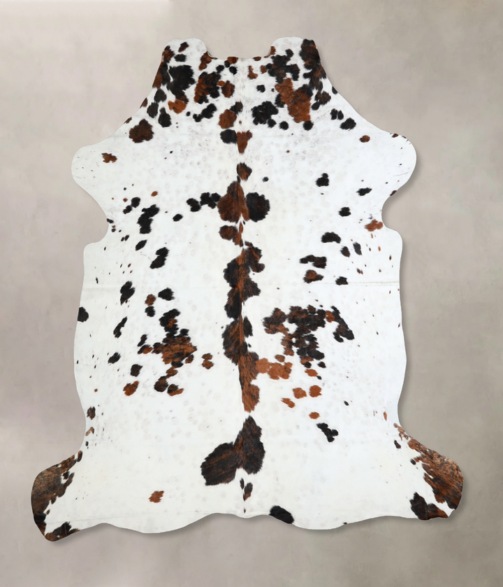 Tricolor X-Large European Cowhide Rug 7'5"H x 6'8"W #A40713 by Hudson Hides