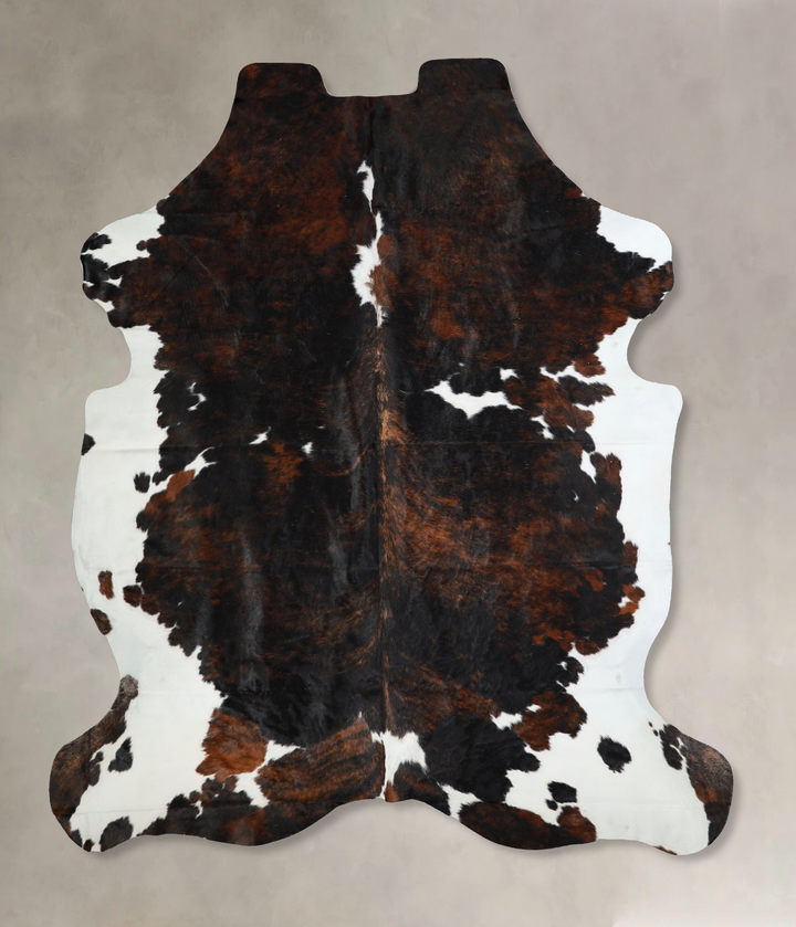 Tricolor X-Large European Cowhide Rug 7'4"H x 6'4"W #A40714 by Hudson Hides