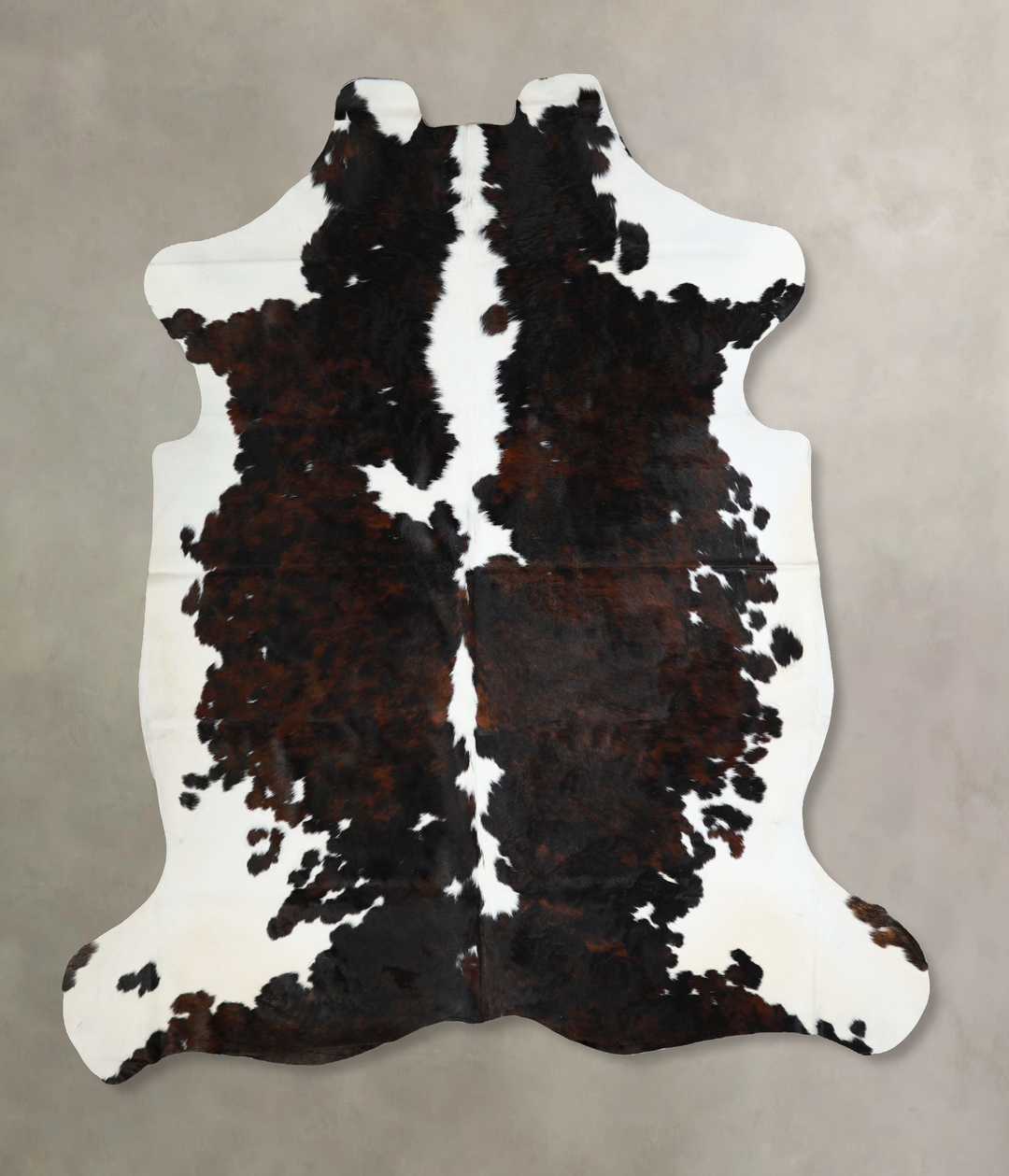 Tricolor X-Large European Cowhide Rug 7'2"H x 6'11"W #A40718 by Hudson