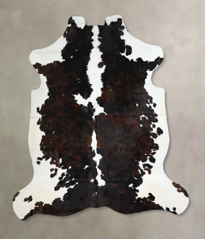 Tricolor X-Large European Cowhide Rug 7'2"H x 6'11"W #A40718 by Hudson Hides