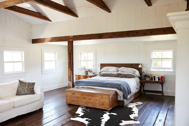 Tricolor X-Large European Cowhide Rug 7'2"H x 6'11"W #A40718 by Hudson Hides