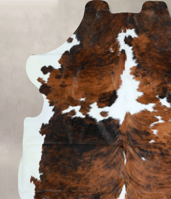 Tricolor X-Large European Cowhide Rug 6'11"H x 6'7"W #A40720 by Hudson Hides