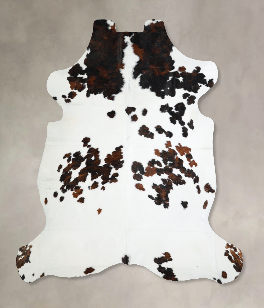 Tricolor X-Large European Cowhide Rug 7'3"H x 6'9"W #A40722 by Hudson
