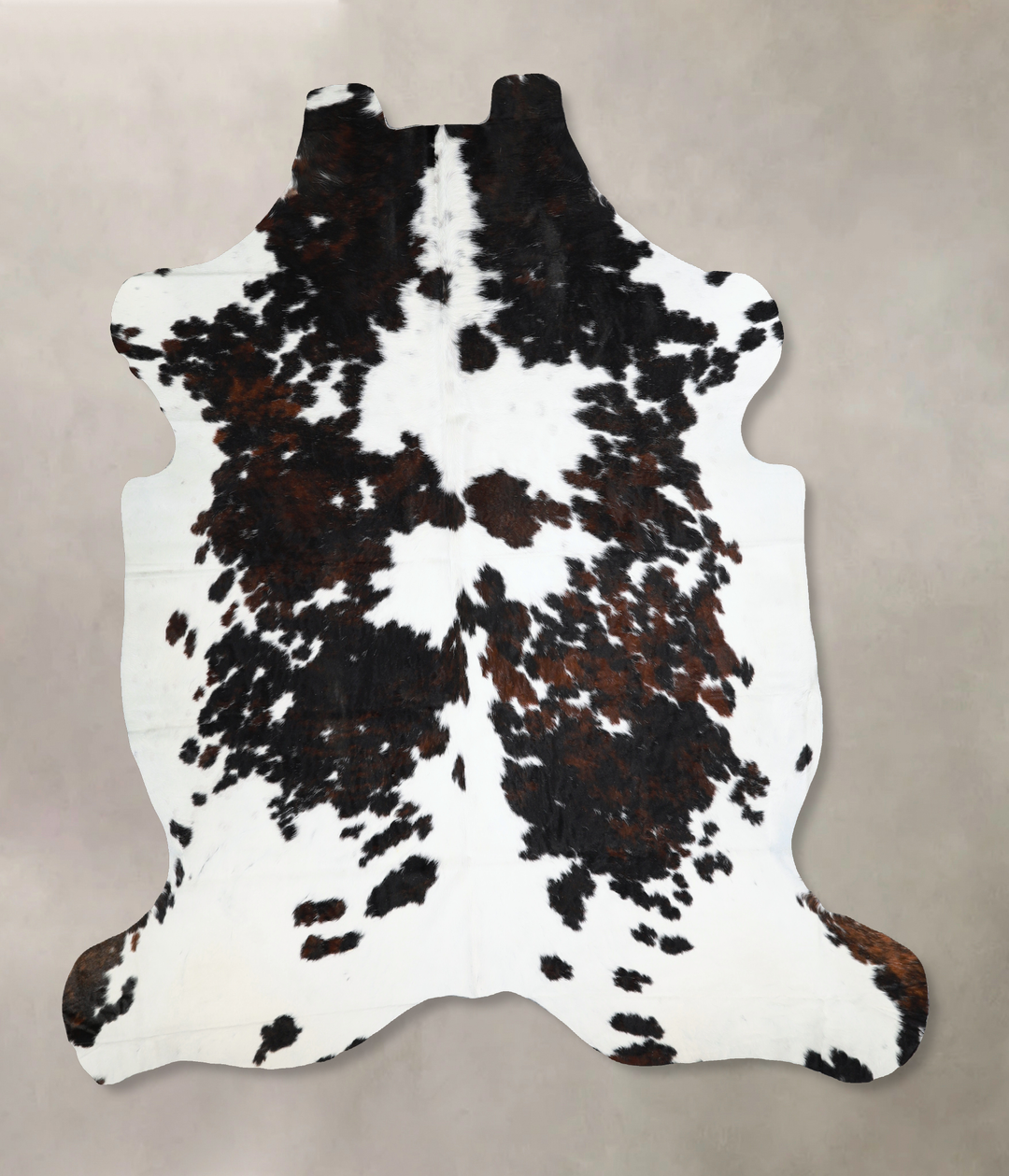 Tricolor X-Large European Cowhide Rug 7'4"H x 6'7"W #A40724 by Hudson