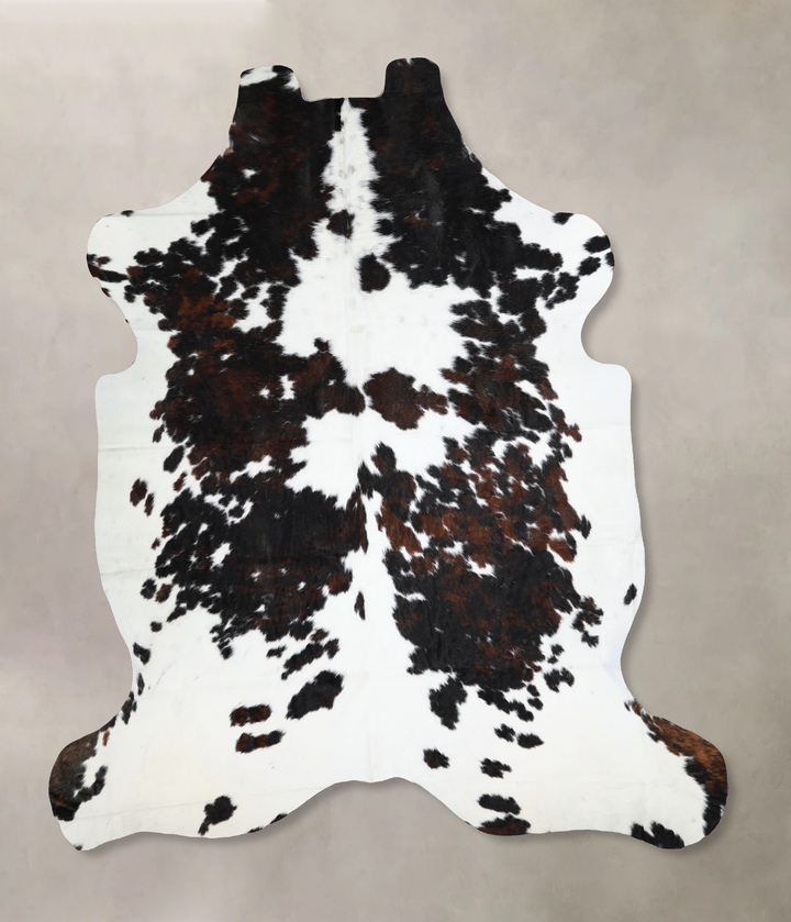 Tricolor X-Large European Cowhide Rug 7'4"H x 6'7"W #A40724 by Hudson Hides