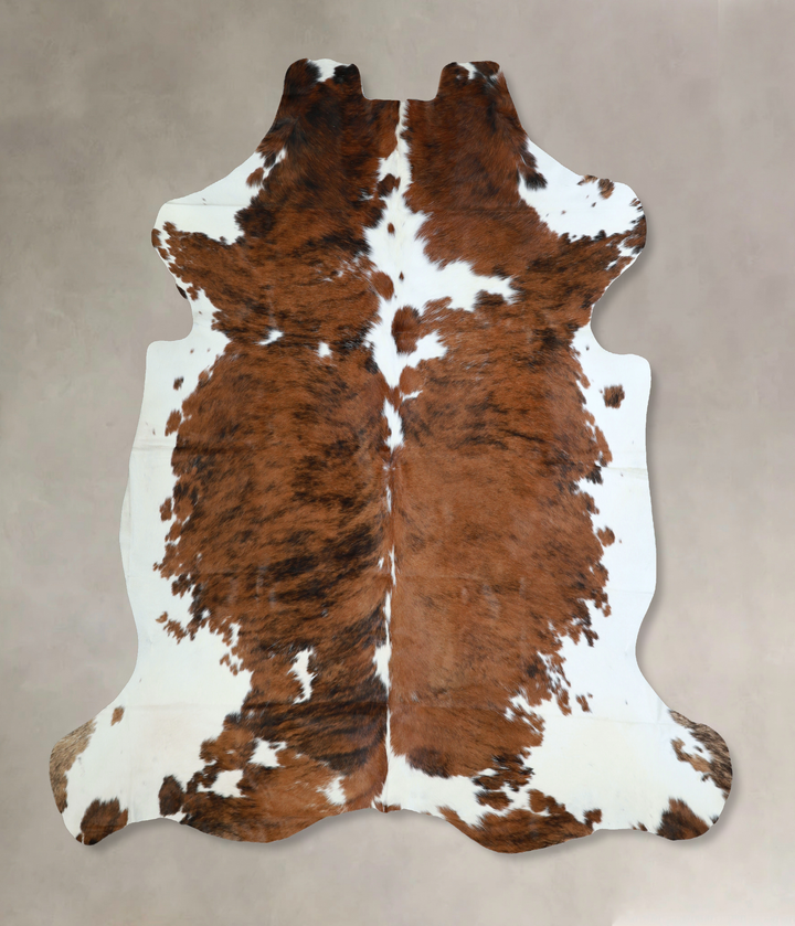 Tricolor X-Large European Cowhide Rug 7'0"H x 6'10"W #A40725 by Hudson Hides