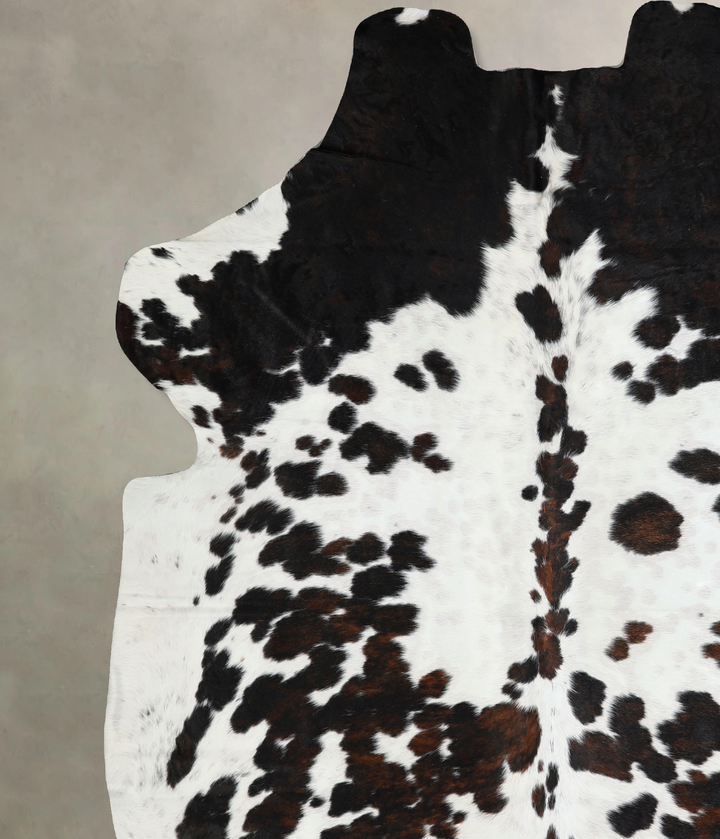 Tricolor XX-Large European Cowhide Rug 7'7"H x 6'9"W #A40788 by Hudson Hides