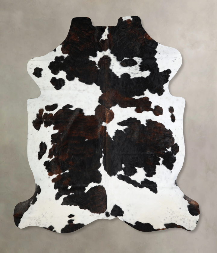 Tricolor X-Large European Cowhide Rug 7'6"H x 6'7"W #A40818 by Hudson Hides