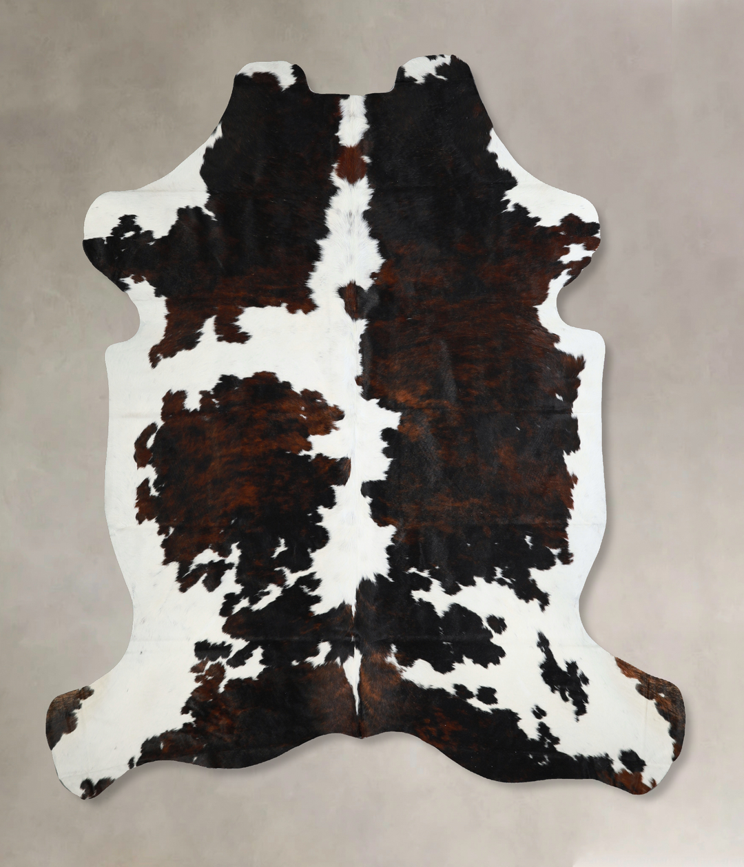 Tricolor X-Large European Cowhide Rug 7'1"H x 6'6"W #A40963 by Hudson