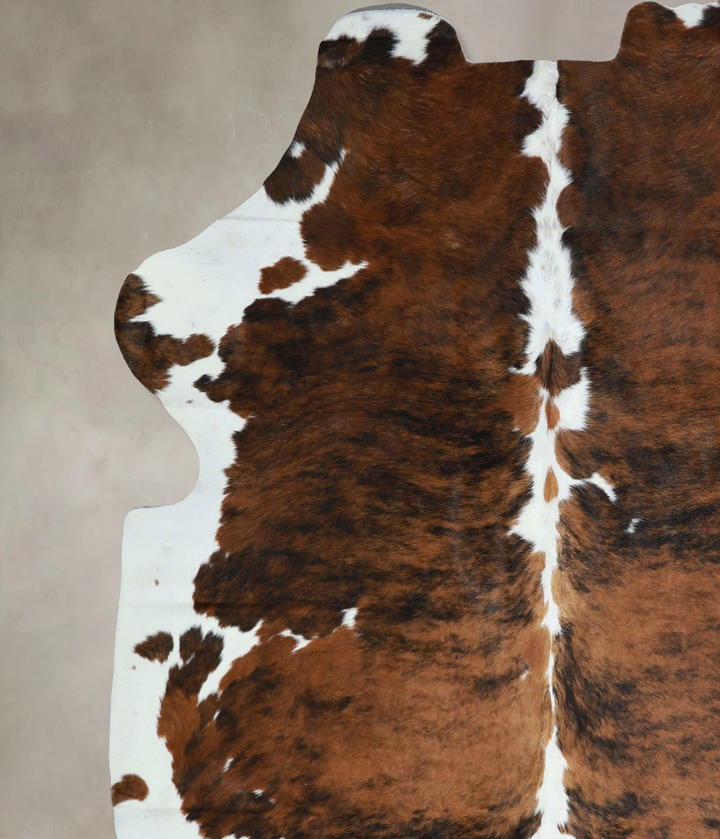 Tricolor X-Large European Cowhide Rug 6'7"H x 6'1"W #A41319 by Hudson Hides