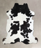 Black and White XX-Large Brazilian Cowhide Rug 7'6