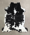 Black and White XX-Large Brazilian Cowhide Rug 7'4