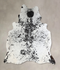 Salt and Pepper Black X-Large Brazilian Cowhide Rug 7'0