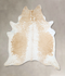 Beige and White XX-Large Brazilian Cowhide Rug 7'11