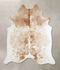 Beige and White XX-Large Brazilian Cowhide Rug 7'5