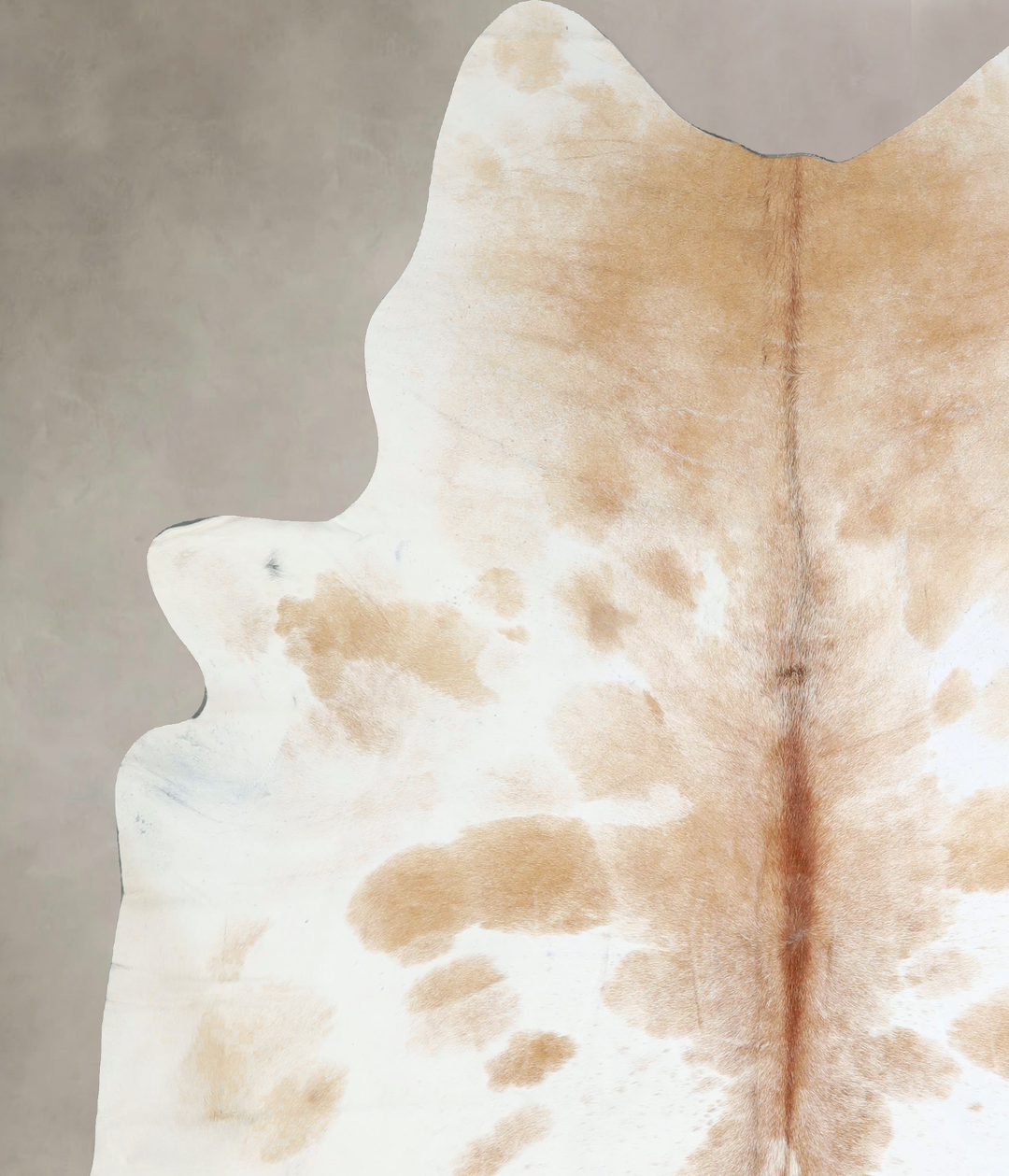 Beige and White XX-Large Brazilian Cowhide Rug 8'0"H x 7'0"W #A42874 b