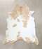 Beige and White XX-Large Brazilian Cowhide Rug 7'5