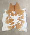 Beige and White XX-Large Brazilian Cowhide Rug 7'10