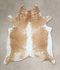 Beige and White XX-Large Brazilian Cowhide Rug 7'6