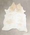 Beige and White X-Large Brazilian Cowhide Rug 6'10