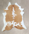 Beige and White XX-Large Brazilian Cowhide Rug 7'5
