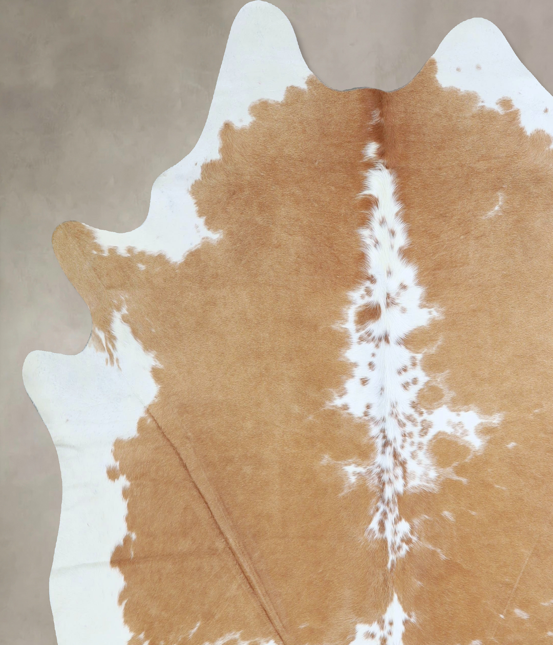Beige and White XX-Large Brazilian Cowhide Rug 7'5"H x 6'9"W #A42967 b