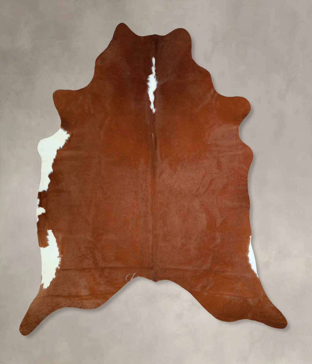 Brown and White Regular X-Large Brazilian Cowhide Rug 7'4"H x 6'9"W #A