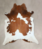 Brown and White XX-Large Brazilian Cowhide Rug 7'7