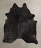 Solid Black X-Large Brazilian Cowhide Rug 7'0