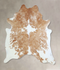 Beige and White X-Large Brazilian Cowhide Rug 7'1