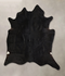 Solid Black X-Large Brazilian Cowhide Rug 7'1
