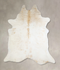 Beige and White XX-Large Brazilian Cowhide Rug 8'6