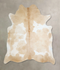 Beige and White XX-Large Brazilian Cowhide Rug 7'9