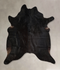 Solid Black X-Large Brazilian Cowhide Rug 7'0