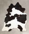 Black and White X-Large Brazilian Cowhide Rug 7'1