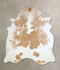 Beige and White XX-Large Brazilian Cowhide Rug 7'9