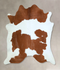 Brown and White X-Large Brazilian Cowhide Rug 6'11