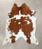 Brown and White XX-Large Brazilian Cowhide Rug 7'0