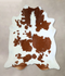 Brown and White XX-Large Brazilian Cowhide Rug 7'8