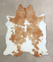 Beige and White X-Large Brazilian Cowhide Rug 7'0