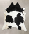 Black and White XX-Large Brazilian Cowhide Rug 7'8