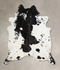Black and White XX-Large Brazilian Cowhide Rug 7'7