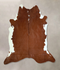 Brown and White Regular X-Large Brazilian Cowhide Rug 7'2