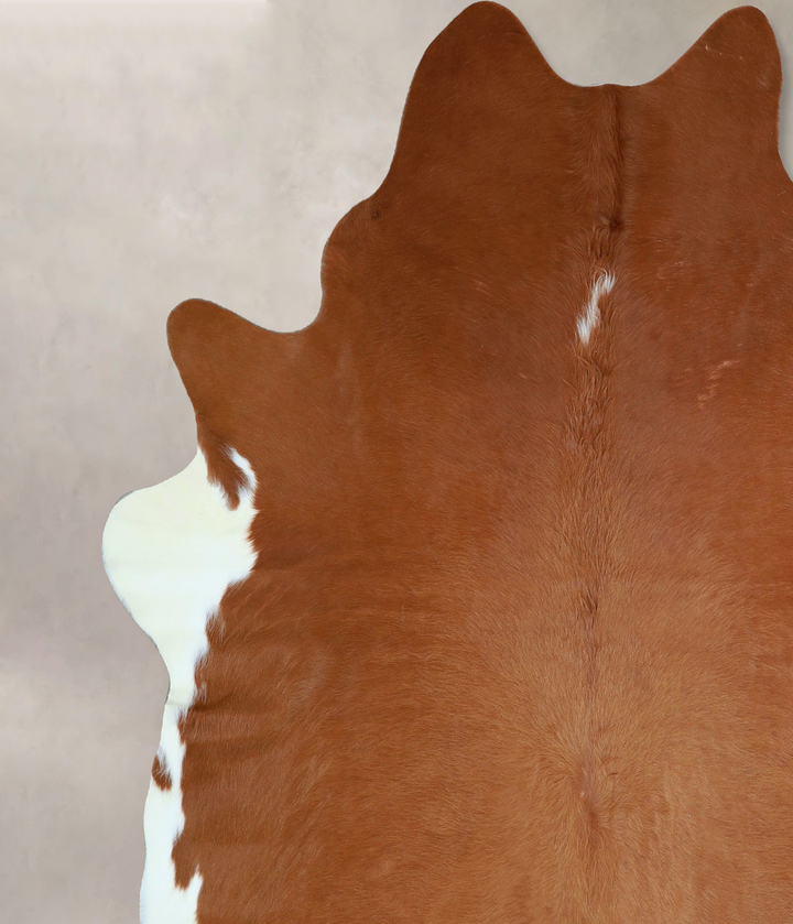 Brown and White Regular XX-Large Brazilian Cowhide Rug 7'8"H x 6'7"W #A43363 by Hudson Hides