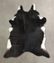 Black and White X-Large Brazilian Cowhide Rug 7'6
