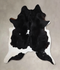 Black and White XX-Large Brazilian Cowhide Rug 8'1