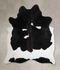 Black and White X-Large Brazilian Cowhide Rug 7'4