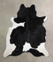 Black and White X-Large Brazilian Cowhide Rug 7'7