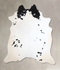 Black and White XX-Large Brazilian Cowhide Rug 8'9
